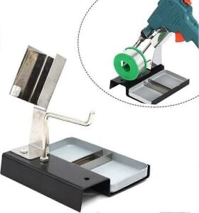 Havya Sehpası - Havya Standı Metal Lehim Makara Tutuculu 103x110 mm Süngerli tabanca havya için uygu