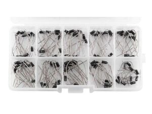 100 Parça Diyot Seti 10 Farklı Değerde DO-41 Kılıf Şeffaf Çantada