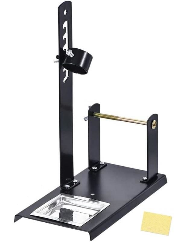 Havya Sehpası - Havya Standı Metal Lehim Makara ve Kalem Havya Tutuculu 100x200 mm Süngerli