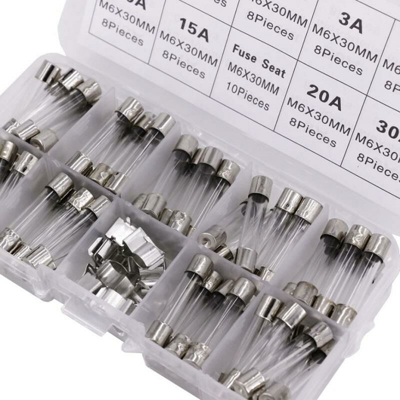 72 Pz 6x30mm Fusibile A Tubo Di Vetro A Soffiaggio Rapido K - Foto 3