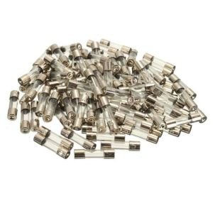 Cam Sigorta Seti 5x20 mm 100 Adet 10 Çeşit 250v Şeffaf Çantada