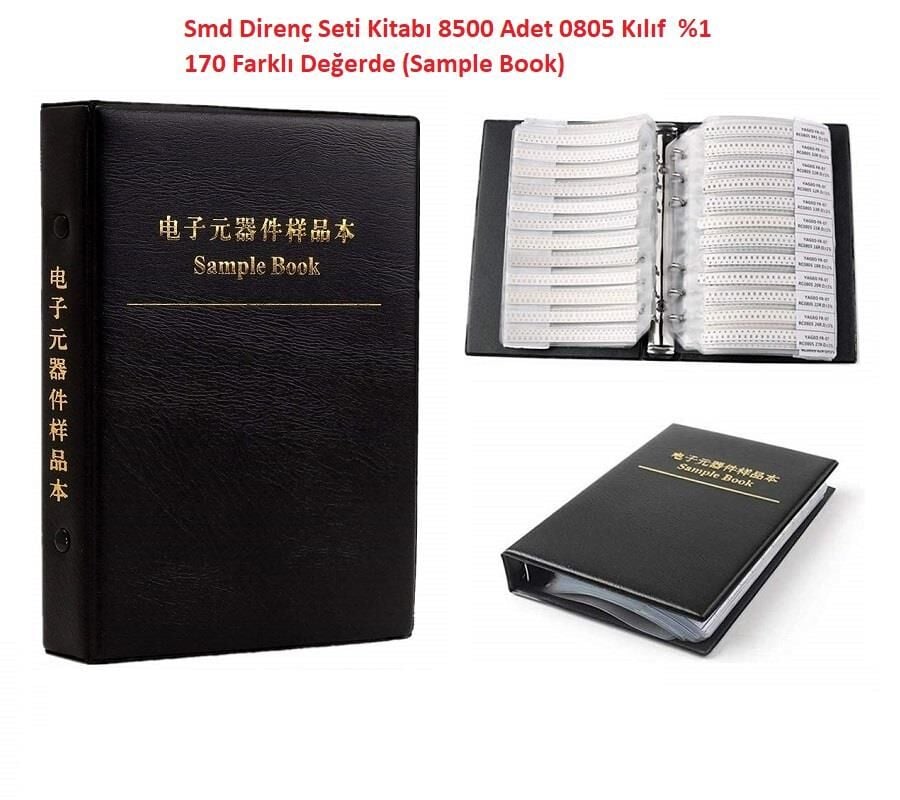 Smd Direnç Seti Kitabı 8500 Adet 0805 Kılıf  %1 170 Farklı Değerde (Sample Book)
