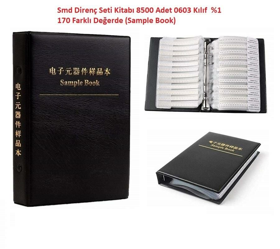 Smd Direnç Seti Kitabı 8500 Adet 0603 Kılıf  %1 170 Farklı Değerde (Sample Book)