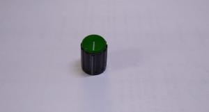 POT DÜĞMESİ KN115-F YEŞİL KAPAK ÇAP:15,3mm  GÖBEKTEN VİDALI