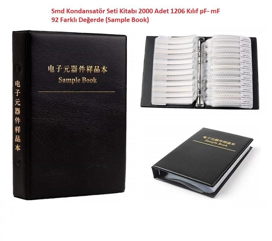Smd Kondansatör Seti Kitabı 2000 Adet 1206 Kılıf pF- mF 92 Farklı Değerde (Sample Book)