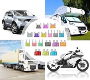 220 Parça 14 Çeşit Araç Sigorta Seti Plastik Çantada (Mini / Büyük Boy Bıçak Tip)