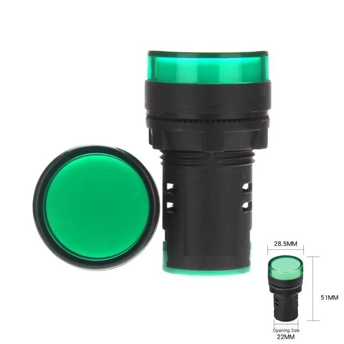 AD16-22DS Yeşil 220v Ac 22mm Sinyal Gösterge Lambası (smd led)