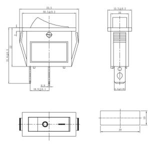 ANAHTAR DAR ON ~ OFF SİYAH  2  PİN  IŞIKSIZ  IC-114
