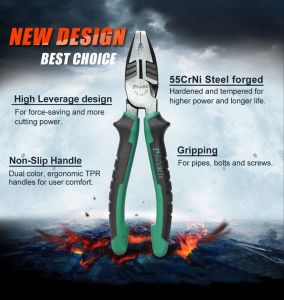 Proskit 1PK-051DS Yeşil Sap Elektrikçi Pense 205mm