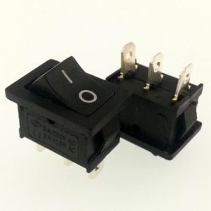 Anahtar Mini Siyah On Off Işıksız 3 Pin 6a 250v Kcd1-102 / Ic-121 ( Kalıcı Tip)