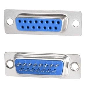 D-Sub Dişi Konnektör 15 Li 2 Sıra DB15 Lehim Tip (1adet)