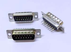 D-Sub Erkek Konnektör 15 Li 2 Sıra DB15 İğne / Terminal Bacak (1adet)