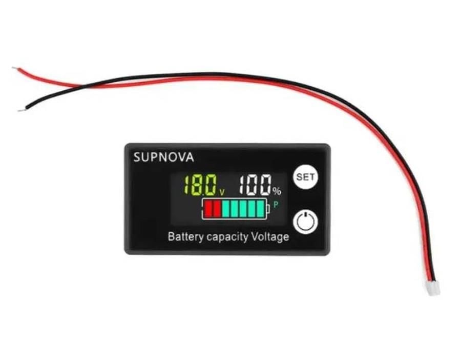 Dijital Akü Voltaj ve Seviye Ölçer 6133A 8-100V Dc Termometre + Alarm Renkli Ekran Panel Tip