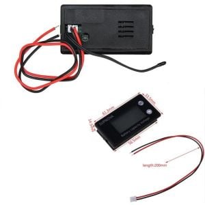 Dijital Akü Voltaj ve Seviye Ölçer 6133A 8-100V Dc Termometre + Alarm Renkli Ekran Panel Tip