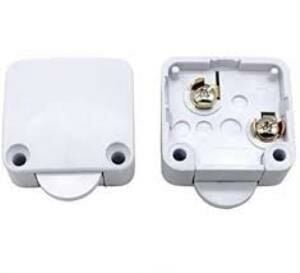 Ters Buton Dolap Switch IC-187E BEYAZ (Kapalı Kontak)