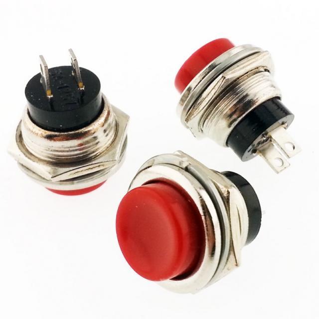 BUTON YUVARLAK METAL DS-212 16mm KIRMIZI  IC-180