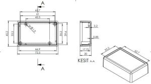 AK-HH-014 Siyah 45x72,5x23  Etiket Cepli El Tipi Kutu