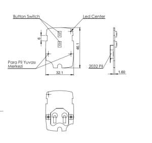 AK-RC-040-B 50x36x14.1Tek (üst) Butonlu Kumanda Kutusu