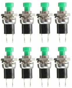 BUTON YUVARLAK  Metal 7mm YEŞİL (PUSH SWITCH) DİAFON TİP  IC-177