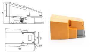 FS-502 Ayak Pedalı Tekli Tam Korumalı Döküm 250v 15a ( MPD-15600/LF32)