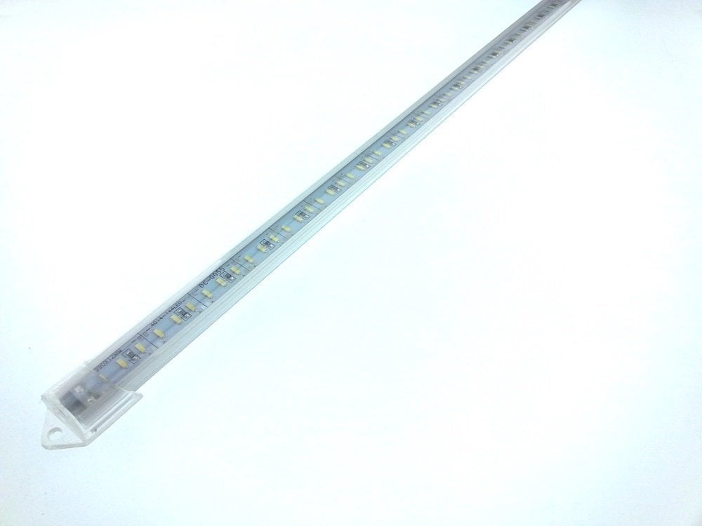 Led Bar Modül Beyaz 4014 Smd 12v 1 Metre Tam Takım 144 Led Şeffaf Camlı (5 adet fiyatı)