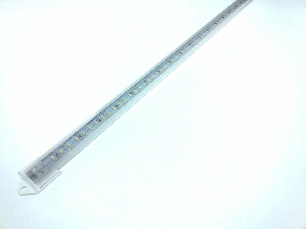 Led Bar Modül Beyaz 4014 Smd 12v 1 Metre Tam Takım 144 Led Şeffaf Camlı (5 adet fiyatı)