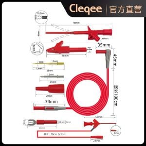 P1300E 24 parça  Çok Işlevli Değiştirilebilir Multimetre Probu Test ölçüm Kablo kiti