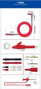 P1300F 26 parça  Çok Işlevli Değiştirilebilir Multimetre Probu Test ölçüm Kablo kiti