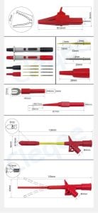 P1300F 26 parça  Çok Işlevli Değiştirilebilir Multimetre Probu Test ölçüm Kablo kiti