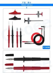 P1305B 10 parça  Çok Işlevli Değiştirilebilir Multimetre Probu Test ölçüm Kablo kiti