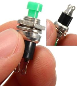 BUTON YUVARLAK  Metal 7mm KIRMIZI(PUSH SWITCH) DİAFON TİP  IC-177