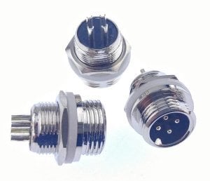 Mini Mike Konnektör 4 Pin Erkek Şase Tip GX12-4P 12mm