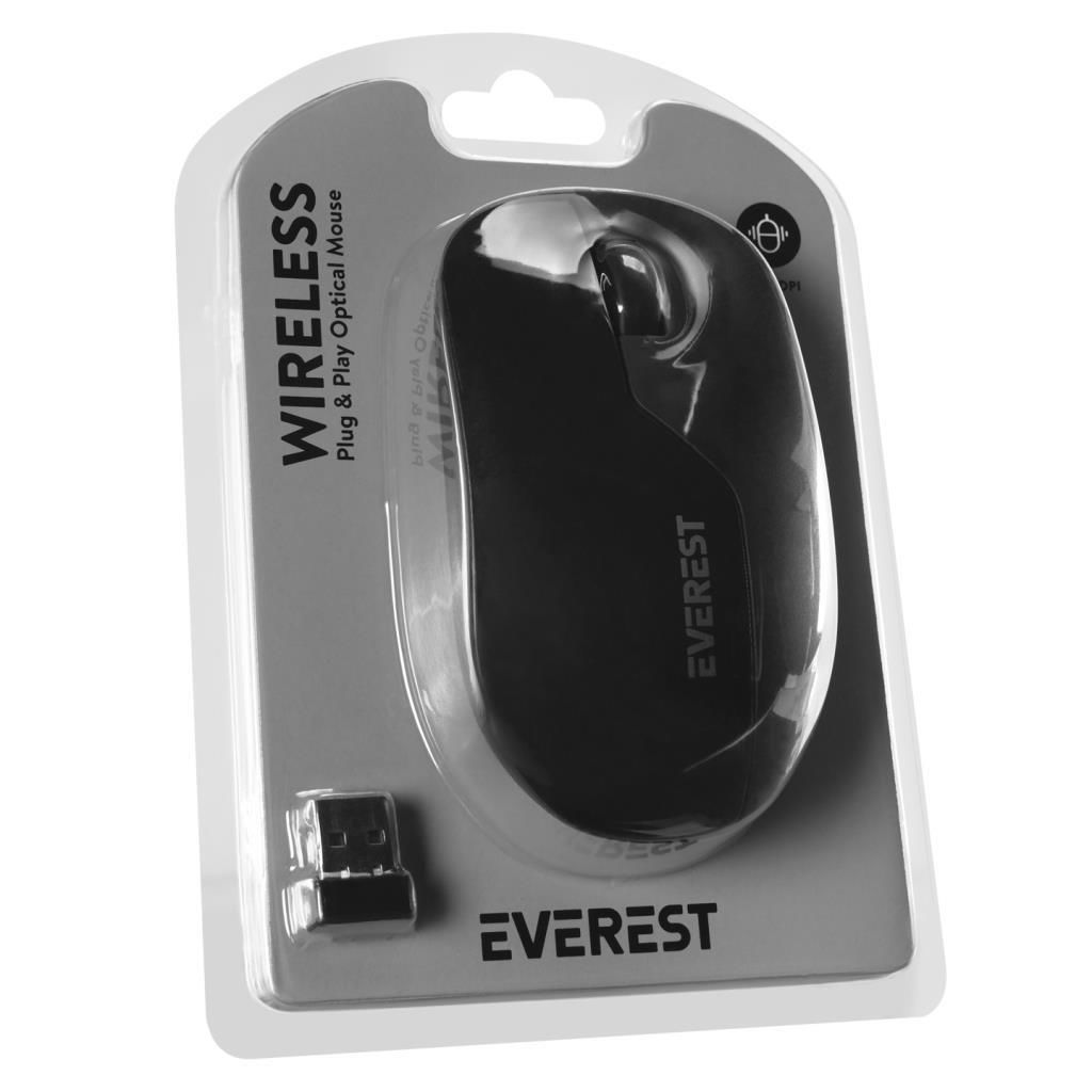 EVEREST SMW-973 SİYAH  KABLOSUZ OPTİK MOUSE 2,4G