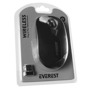 EVEREST SMW-973 SİYAH  KABLOSUZ OPTİK MOUSE 2,4G
