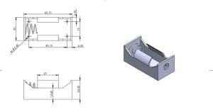 AK-BH-211-A  1xC C-SİZE PİL YUVASI KABLOLU (ALTKY)