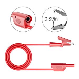 P1018A Multımetre krokodil Test Uçu Kablo Kiti - Kırmızı/Siyah/Sarı/Yeşil/Mavi