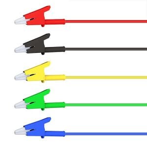 P1024  krokodil Test Uçu Kablo Kiti - Kırmızı/Siyah/Sarı/Yeşil/Mavi