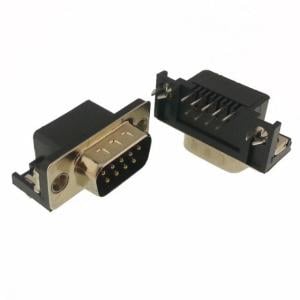 09 LU D-SUB ERKEK  90° PCB TİP  KONNEKTÖR 215-09M