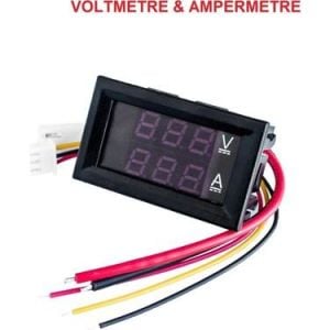 VOLTMETRE & AMPERMETRE  DUAL DİGİTAL (0 ~ 30V /  0 ~ 100A ) G.Y. DC ŞÖNTLÜ