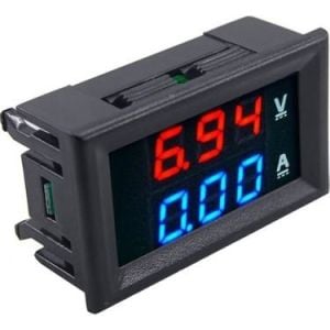 VOLTMETRE & AMPERMETRE  DUAL DİGİTAL (0 ~ 30V /  0 ~ 100A ) G.Y. DC ŞÖNTLÜ