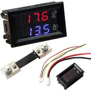 VOLTMETRE & AMPERMETRE  DUAL DİGİTAL (0 ~ 30V /  0 ~ 100A ) G.Y. DC ŞÖNTLÜ