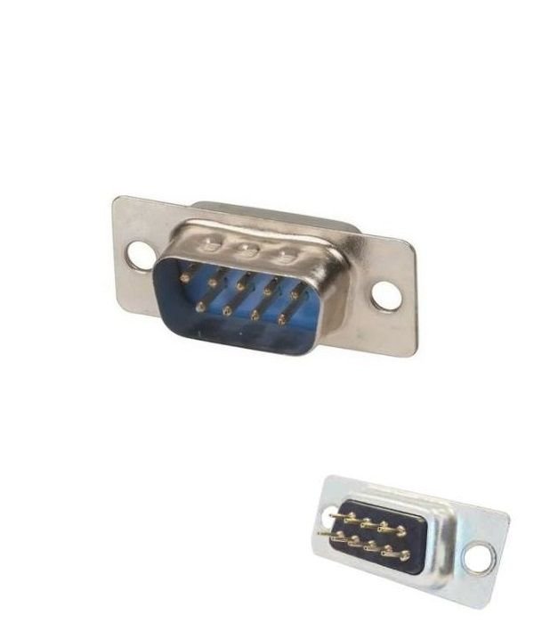 D-Sub Erkek Konnektör 9 Lu 2 Sıra DB9 İğne Bacak (1adet)