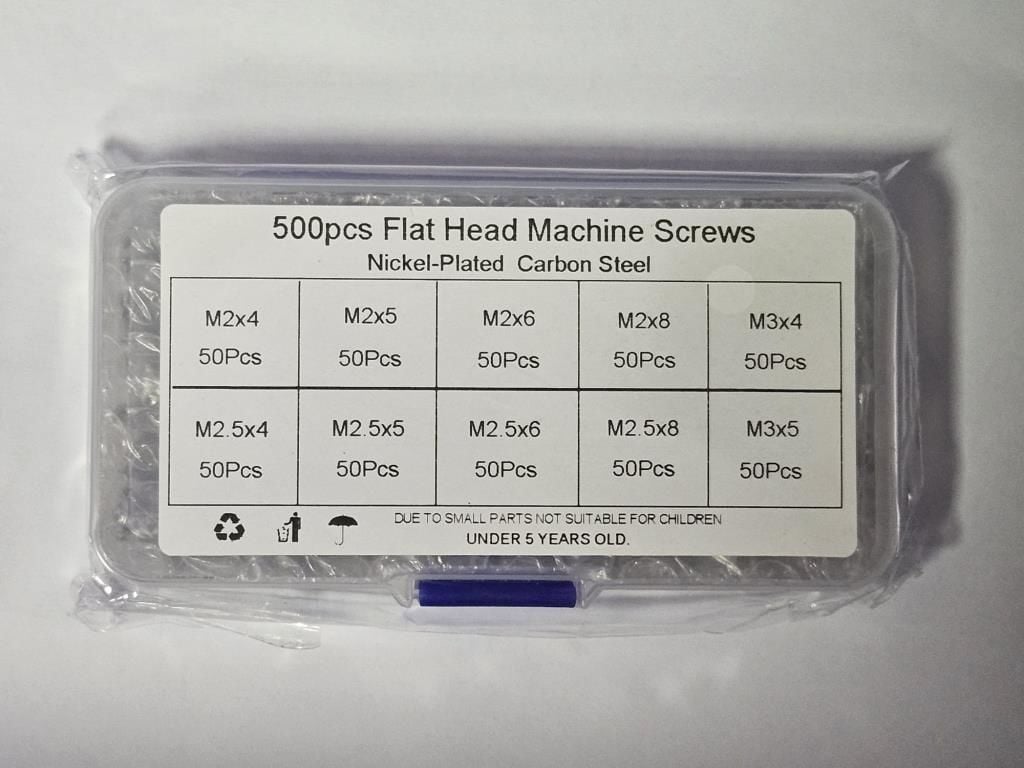 10 ÇEŞİT 500 ADET M2-M3 VİDA (X139) GÜMÜŞ RENK SET