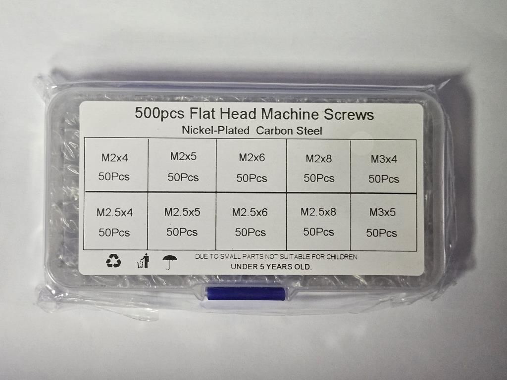 10 ÇEŞİT 500 ADET M2-M3 VİDA (X139) GÜMÜŞ RENK SET