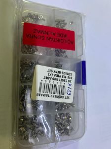 10 ÇEŞİT 500 ADET M2-M3 VİDA (X139) GÜMÜŞ RENK SET