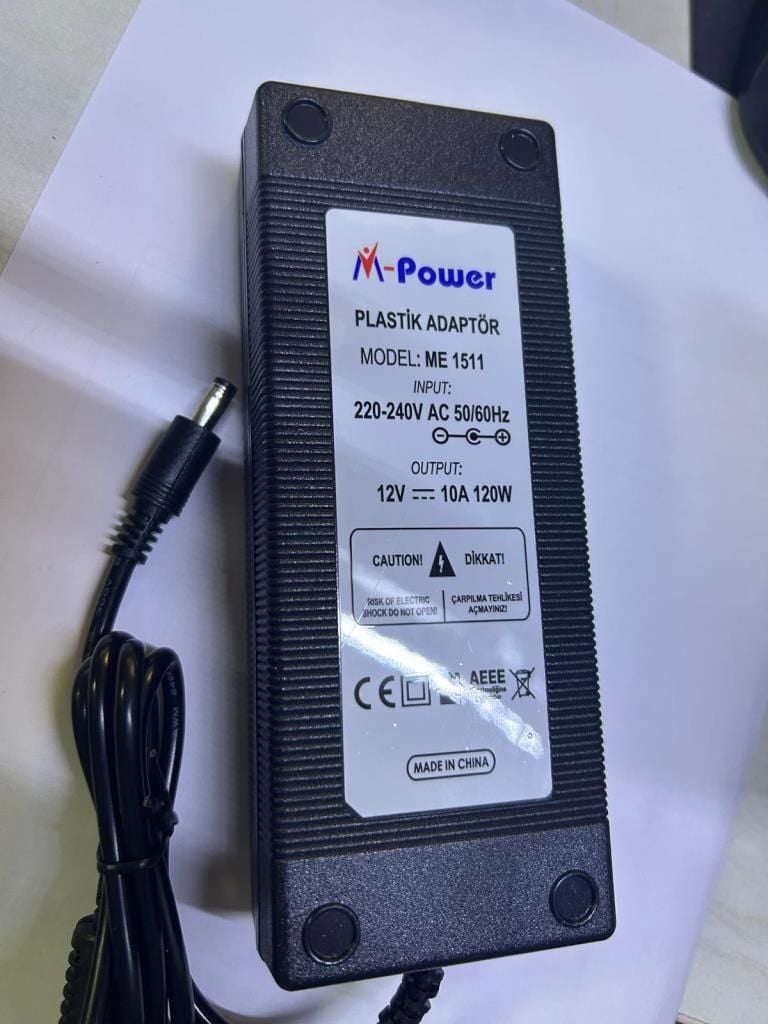 SMPS ADAPTÖR 12V DC 10A   Switchmode LAPTOP TİP M-POWER