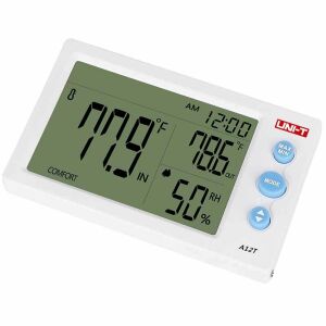 Uni-t A12T Saat Termometre Isı Nem Ölçer Problu -10/+50° Unit A12T