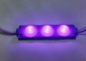 LELED-Modül ÜÇLÜ BÜYÜK MERCEKLİ 3W MOR 3030 smd LEDLİ 12V DC