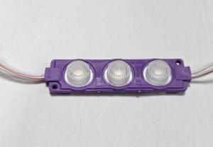 LELED-Modül ÜÇLÜ BÜYÜK MERCEKLİ 3W MOR 3030 smd LEDLİ 12V DC
