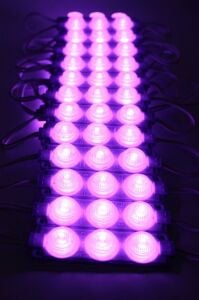 LELED-Modül ÜÇLÜ BÜYÜK MERCEKLİ 3W MOR 3030 smd LEDLİ 12V DC